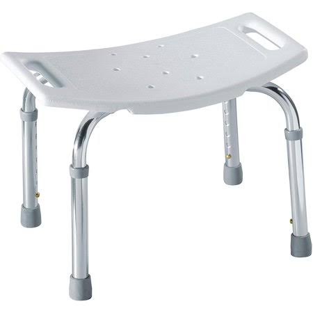 White Non-Slip Adjustable Tub and Shower Chair G448845