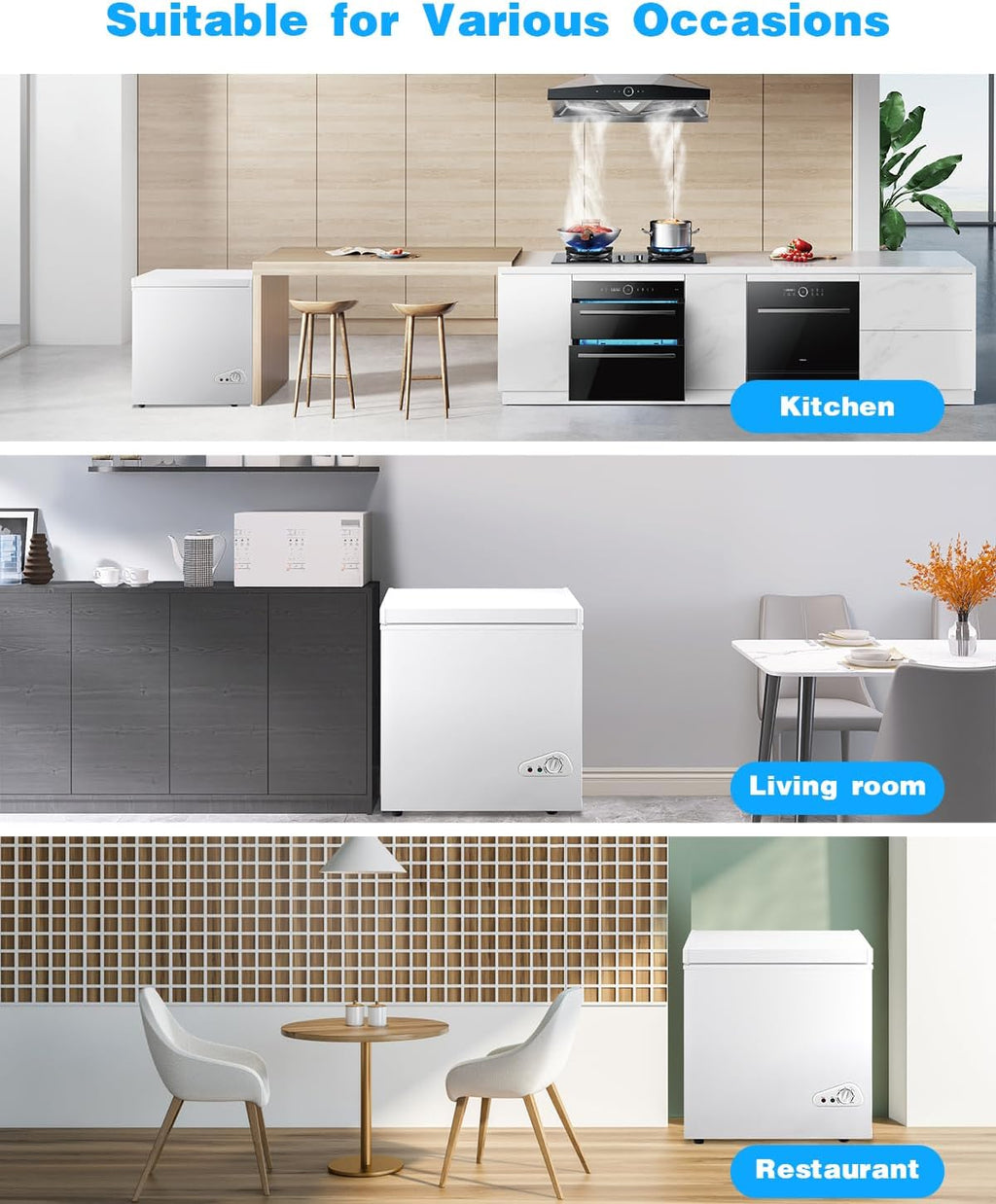 White 3.5 Cu.Ft Compact Chest Freezer with Removable Basket P182778