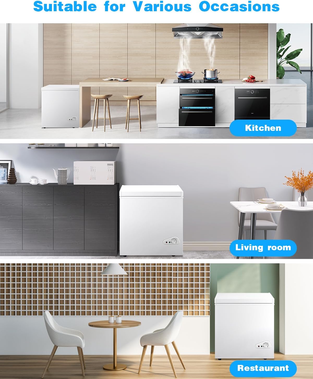 White 3.5 Cu.Ft Compact Chest Freezer with Removable Basket P182778