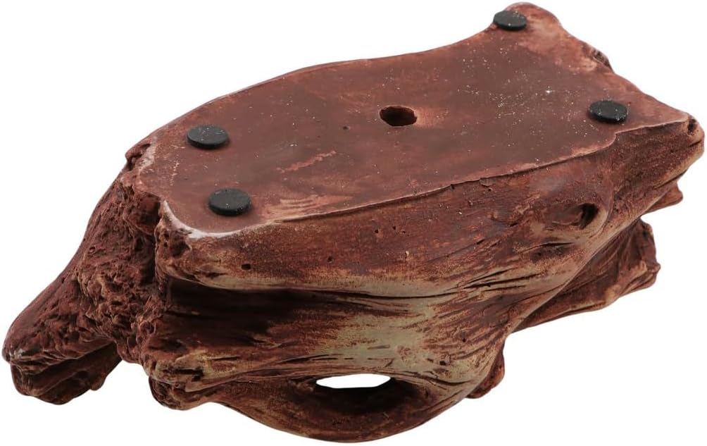 Imitation Wood Stump Shape Planter with Drainage Hole U995724