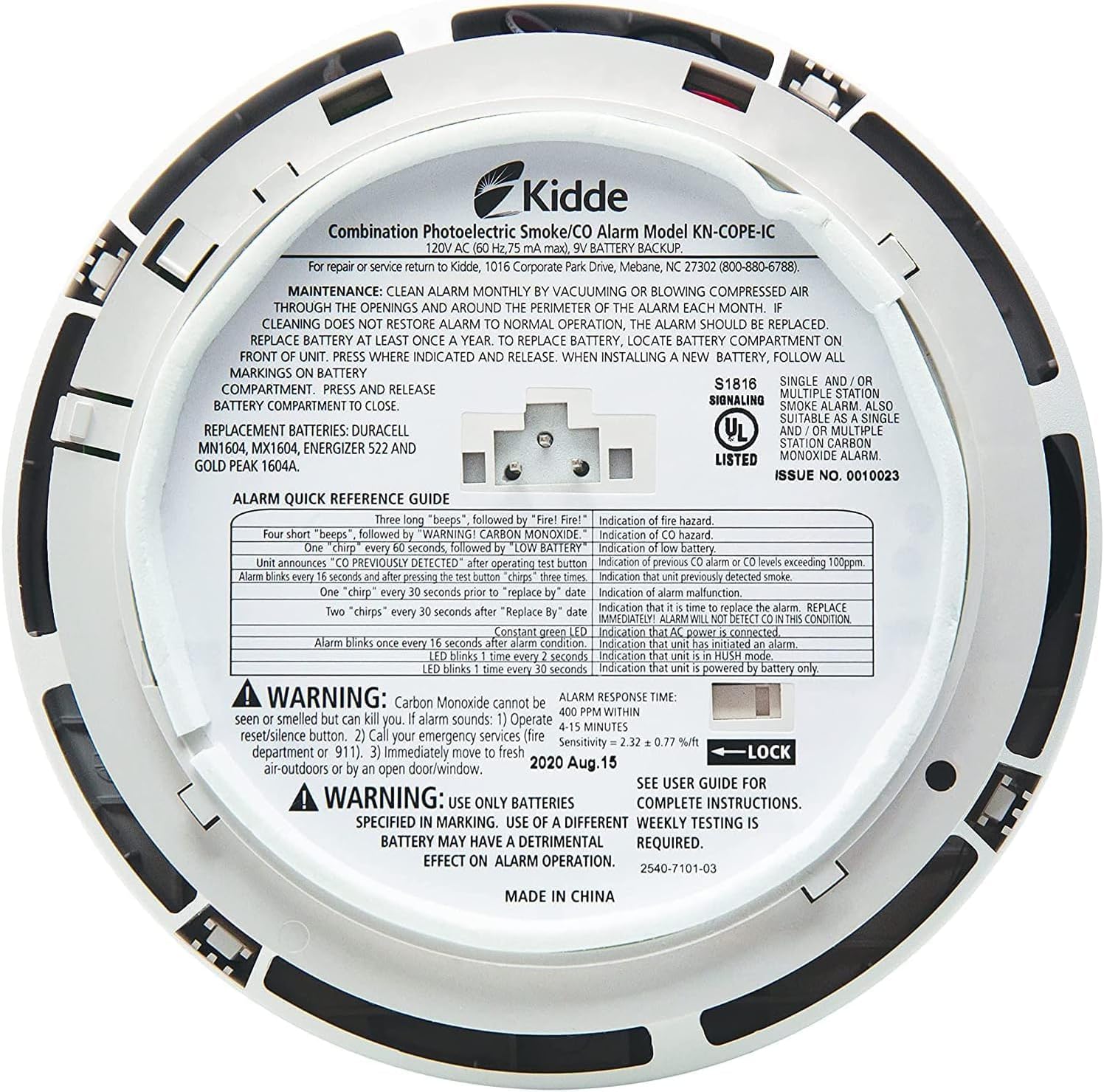 Hardwired Interconnect Smoke & Carbon Monoxide Alarm 6 Pack G789