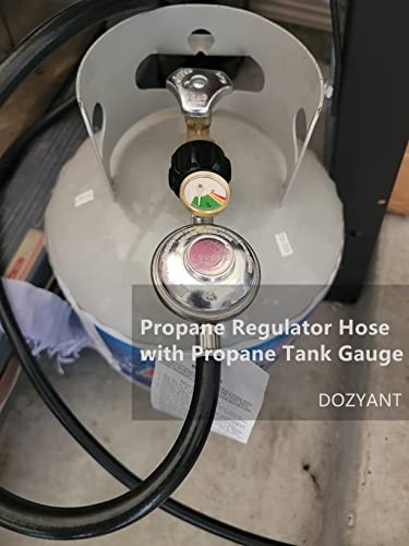6 Feet Propane Regulator Hose with Tank Gauge, 3/8" Female Flare Nut X867824