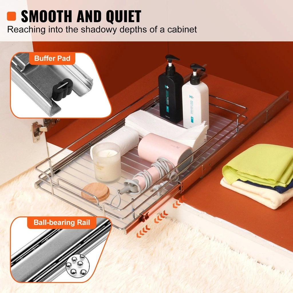 Steel Pull Out Cabinet Organizer 14x21 A233182