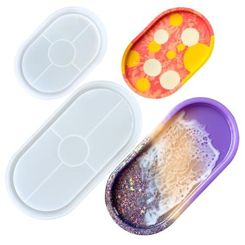 3 Pcs Silicone Rectangle Resin Molds W338174