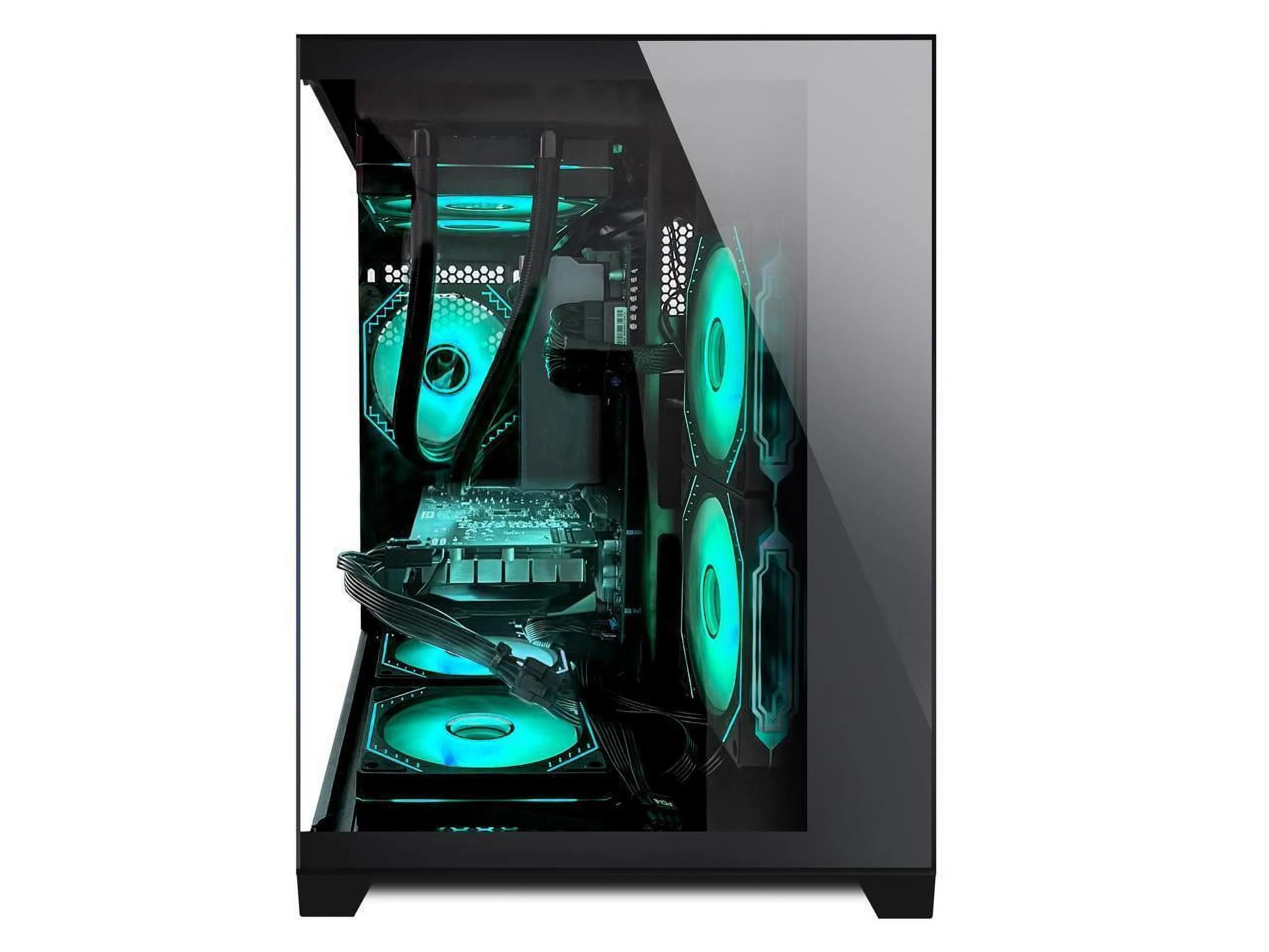 Black Gaming PC with AMD Ryzen 5 5600X RTX 4060TI 16GB 32GB DDR4 RAM 1TB M.2 1TB SATA SSD 240 Liquid Cooler Windows 11 Pro I20277
