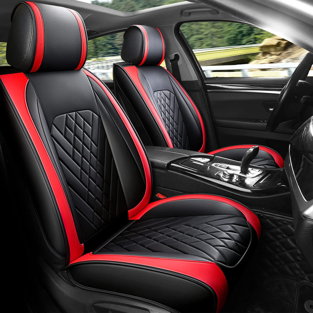 Grey Leather Car Seat Cover Full Set for 5 Seats E610
