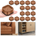 4 Pack Adjustable Black Furniture Risers 1 Inch I4542