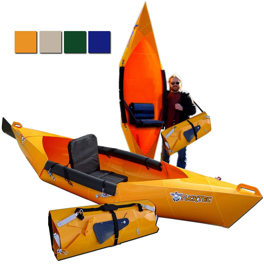 10 Ft Foldable Kayak Dark Yellow T7338