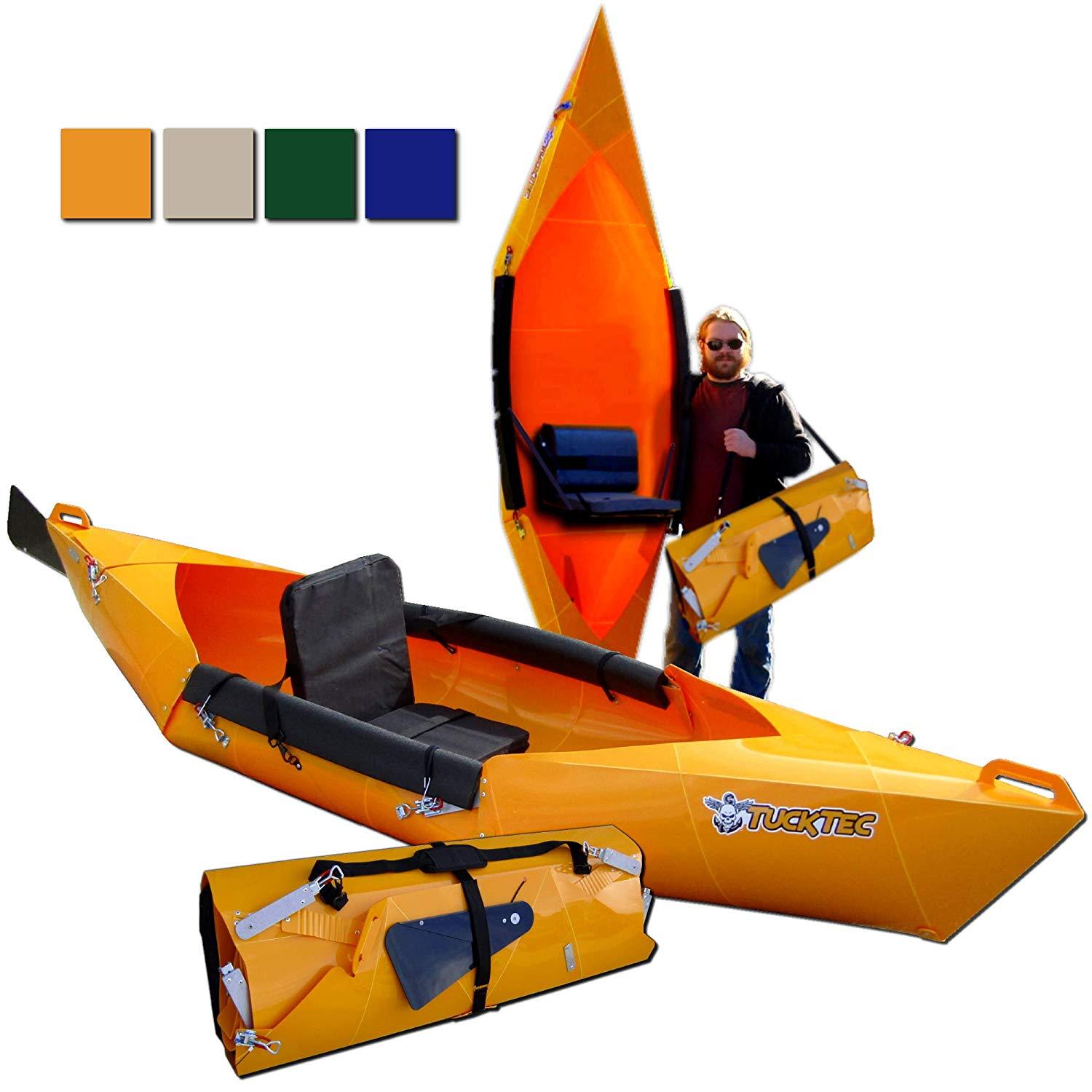 10 Ft Foldable Kayak Dark Yellow T7338