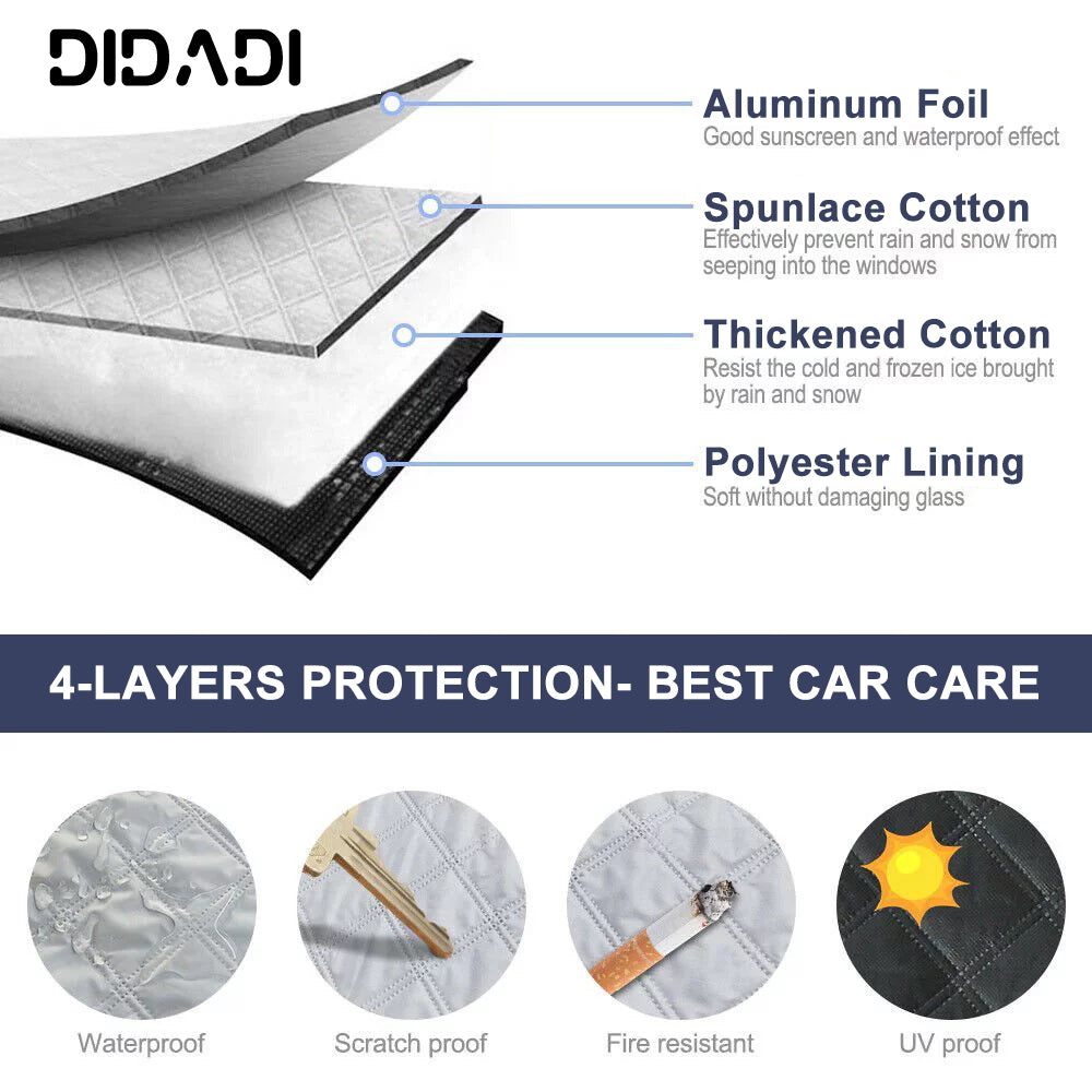 Thick Magnetic Windshield Cover for Ice Snow N714471