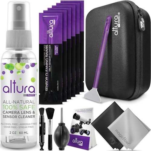 Camera Cleaning Kit with Case, Spray, Swabs, Blower, Brush, Tissue Paper V95401