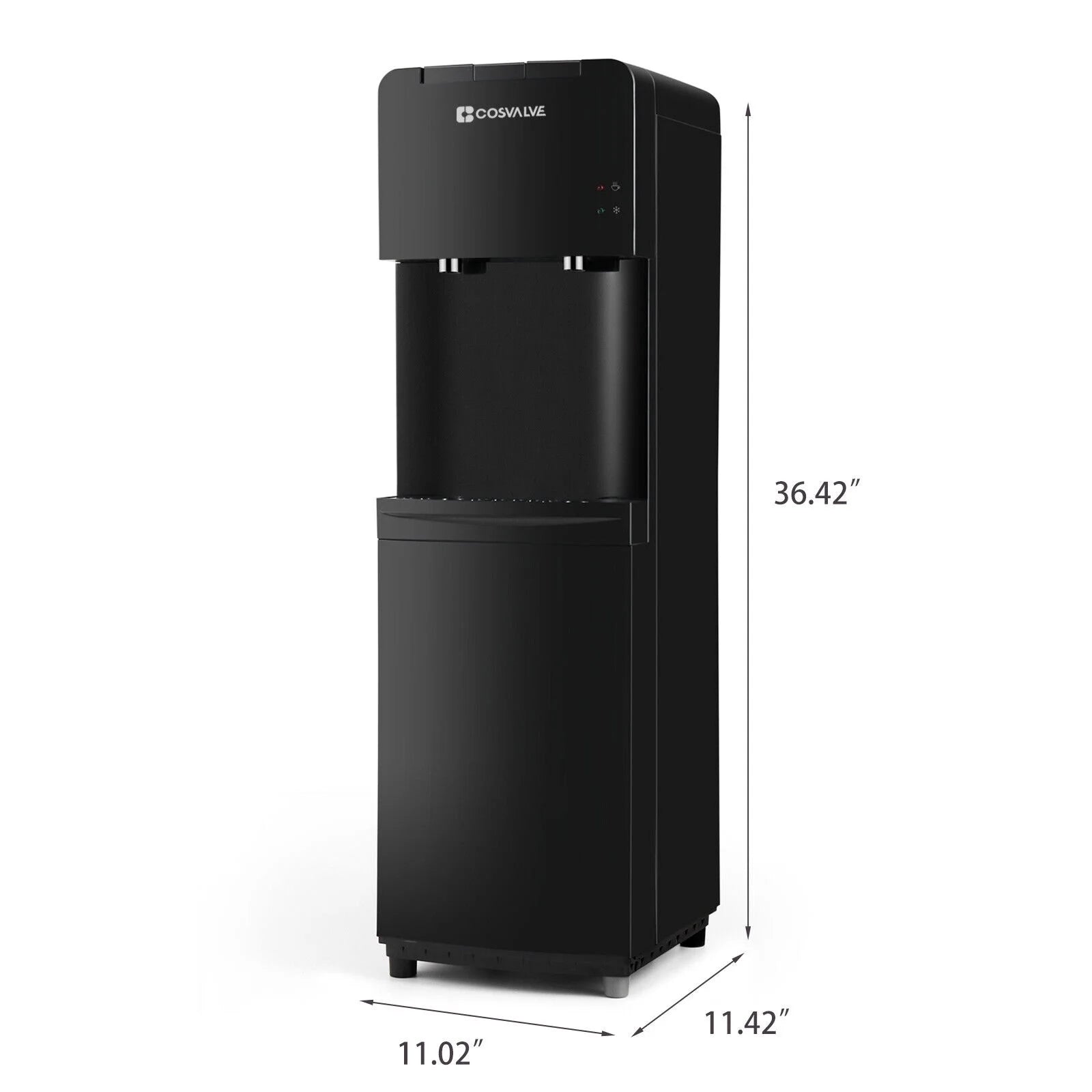 Black 5 Gallon Top Loading Water Dispenser Cooler with Child Safety Lock C6443