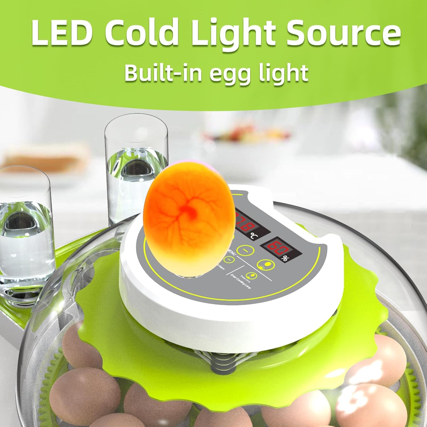 18 Egg Incubator with Automatic Egg Turning and Humidity Control U4682