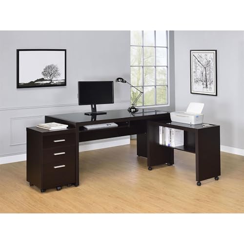 3 Drawer Mobile File Cabinet Cappuccino N207