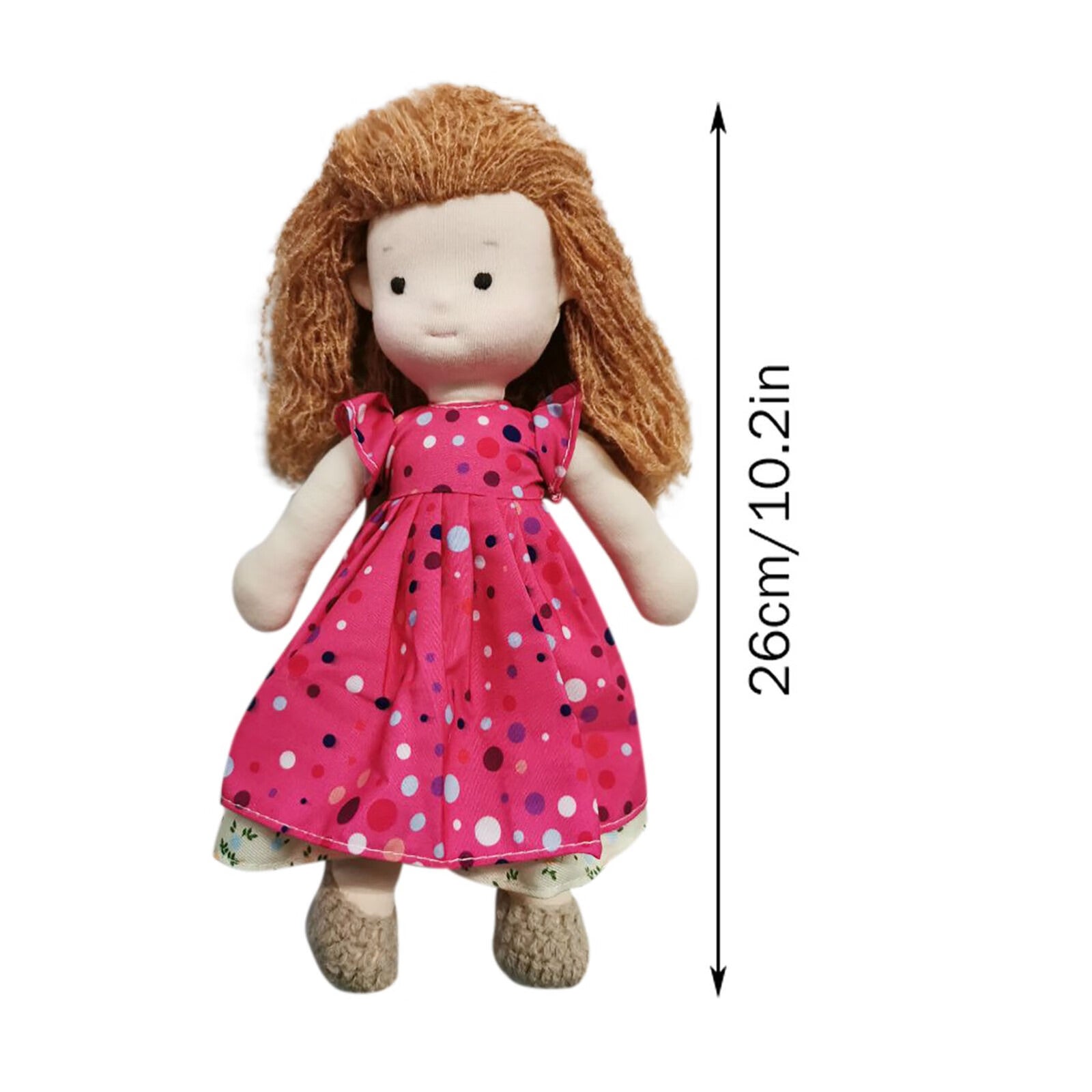 Cotton Rag Doll with Curly Hair H824