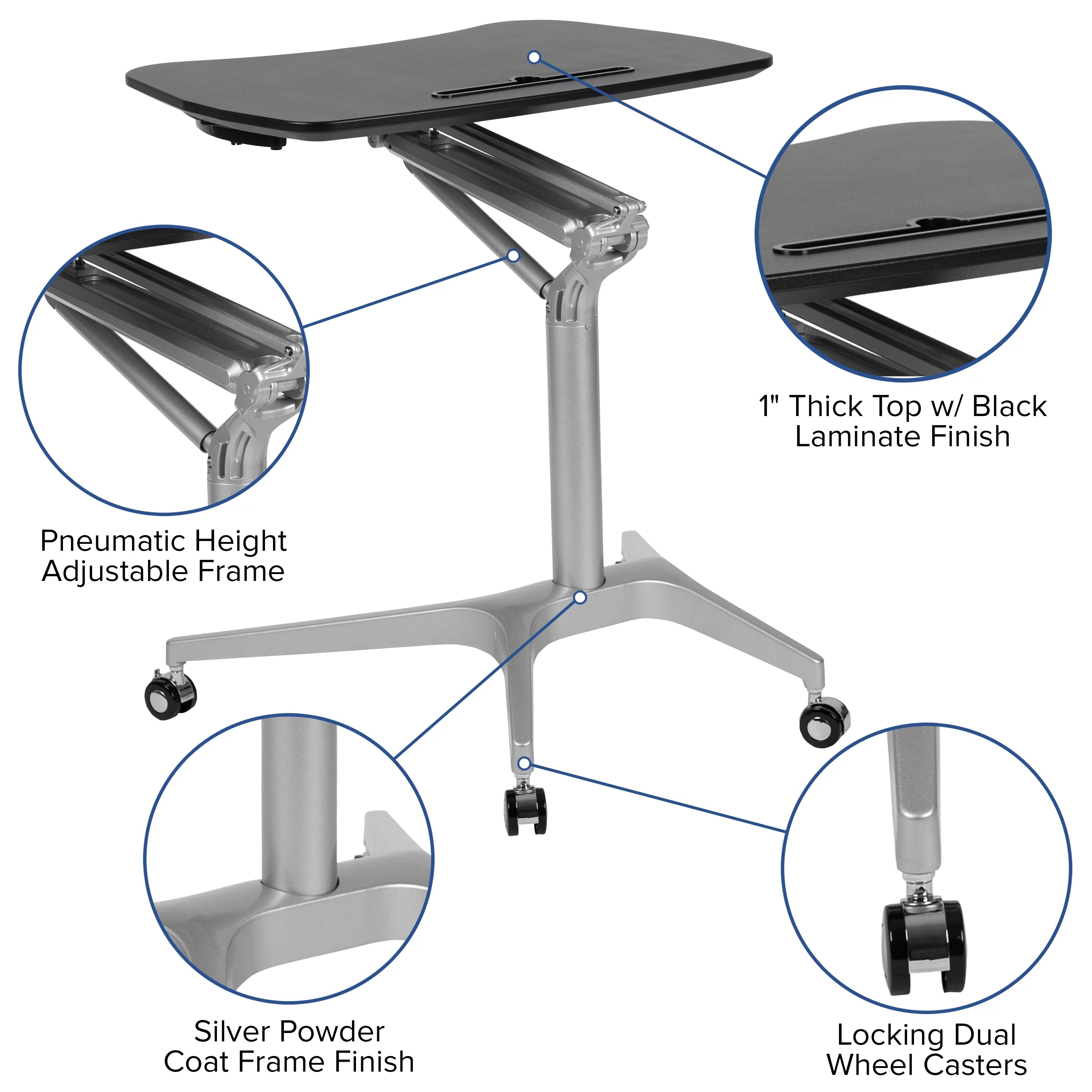 Black Ergonomic Standing Desk C196