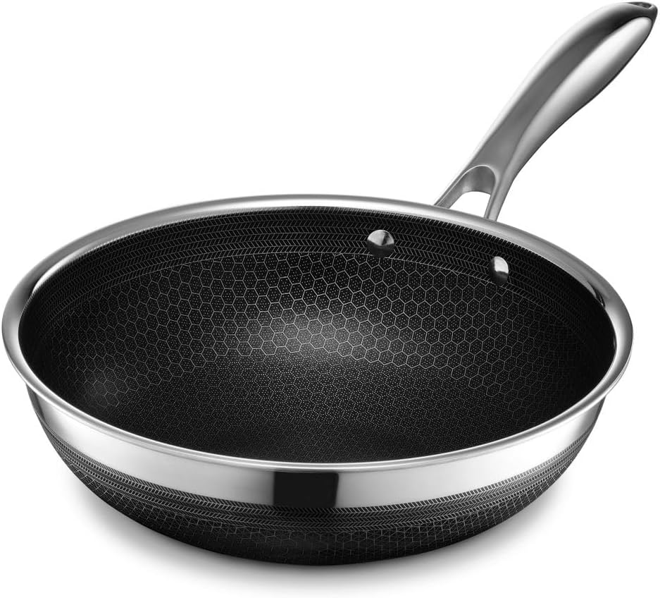 3 Piece Hybrid Stainless Steel Cookware Set with Lid, Non-Stick N435596