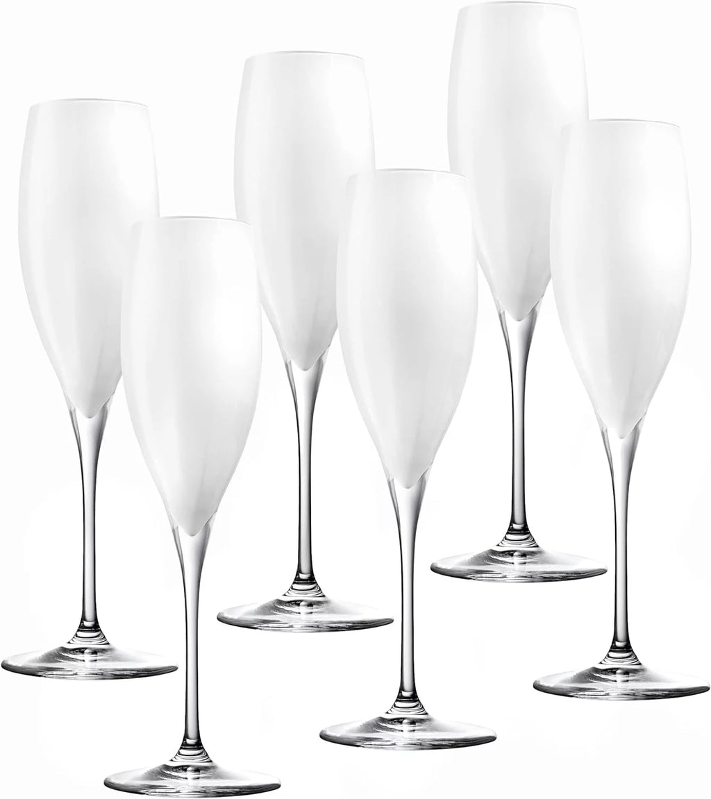 Set Of 6 Crystal Champagne Flutes N8261