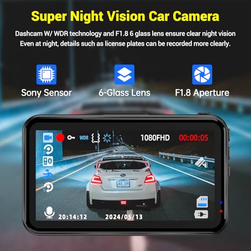 1080P FHD Dash Cam with 32GB Card W8148