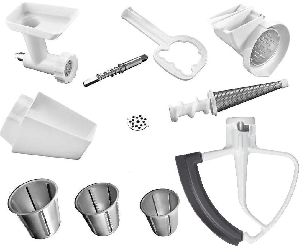 Stand Mixer Attachment Pack Food Grinder Fruit Vegetable Strainer Rotor Slicer Shredder Flex Edge Beater X4381