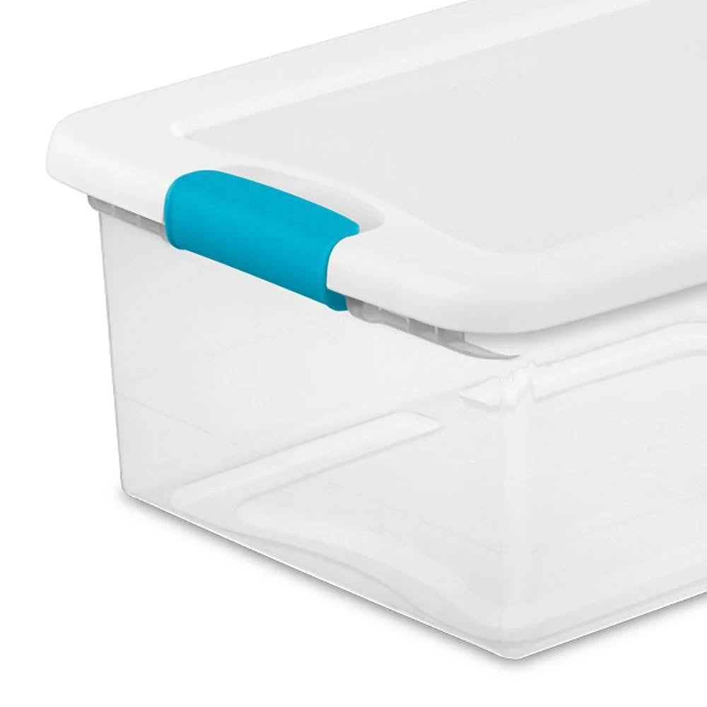 15-Qt. Clear Stackable Latching Storage Box Container (96 Pack) Z473