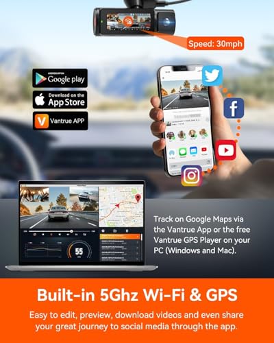 4K 3 Channel Dash Cam with Night Vision E807