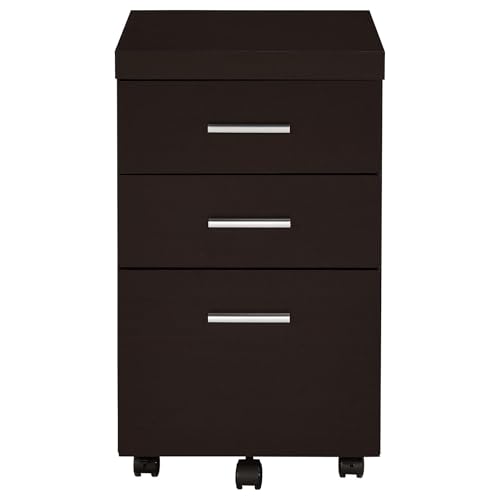 3 Drawer Mobile File Cabinet Cappuccino N207