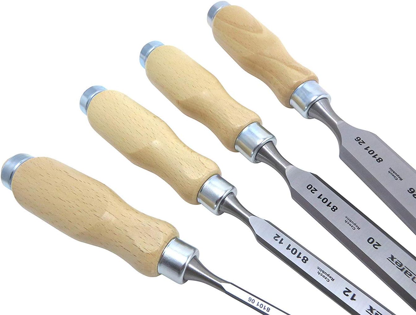 4 pc set 6mm 12mm 20mm 26mm Woodworking Chisels I8873