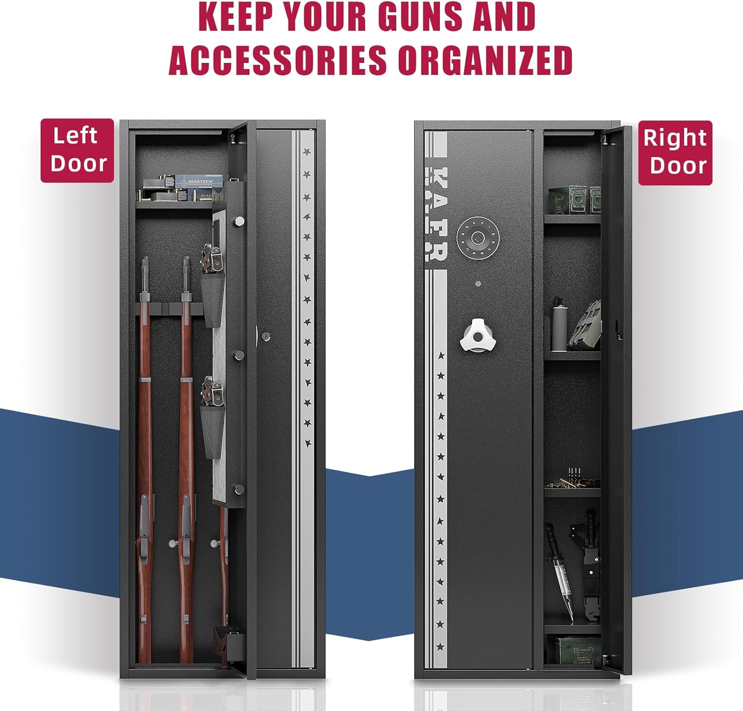 4-5 Gun Safe with Removable Shelf and Gun Rack L72345