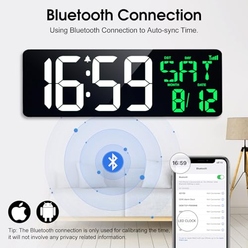 17 Inch Digital Wall Clock with Remote N3953