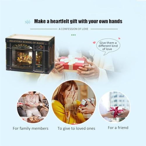 Miniature House Kit DIY Dollhouse Kit with Furnitures 3D Wooden Puzzle Bookend Bookshelf Decor Tiny House Crafts I854190
