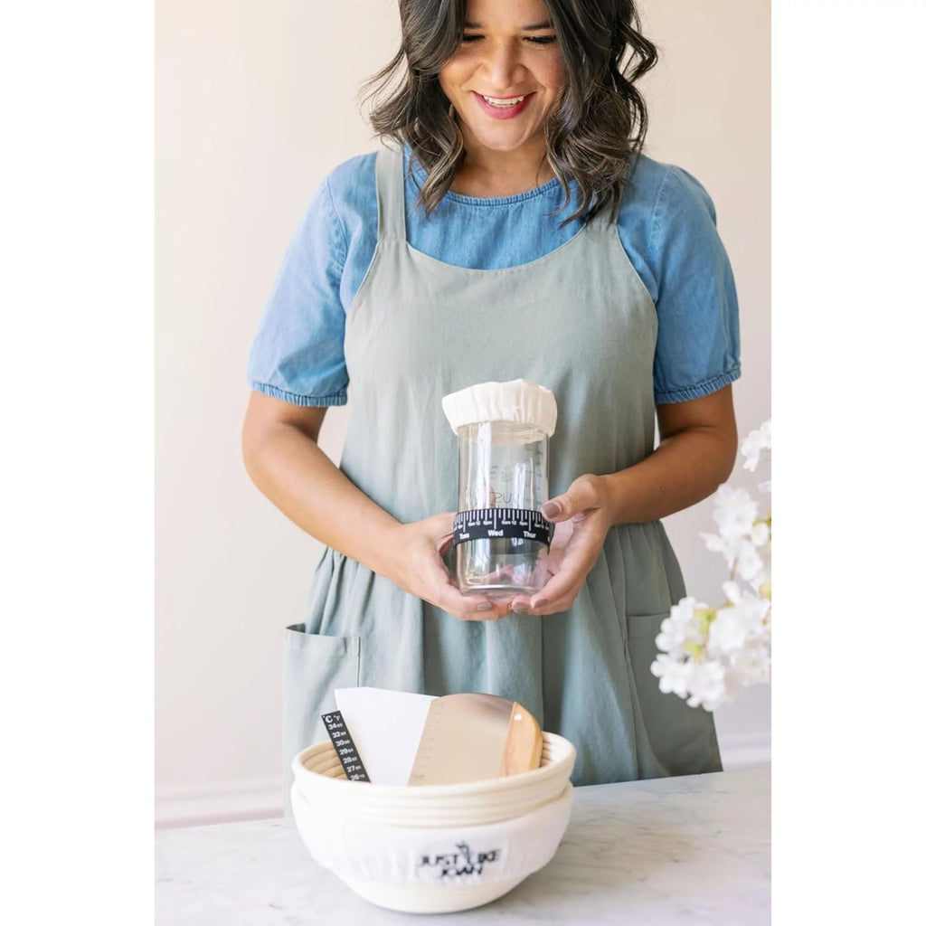 Sourdough Bread Baking Kit with Starter Jar and Banneton Bowl Basket T85851