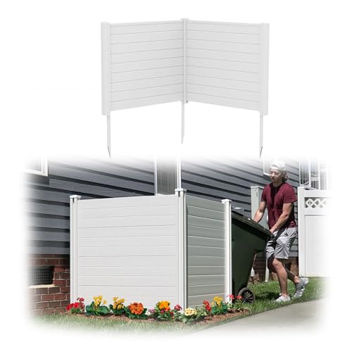 48"W x 48"H Air Conditioner Fence Privacy Screen with Ground Stakes X8371