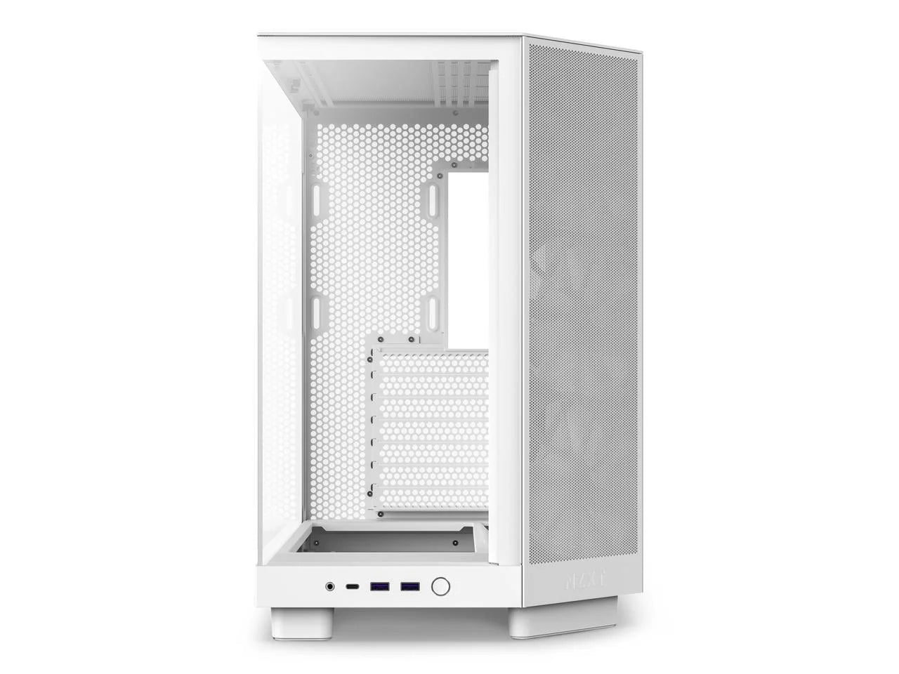 White Compact Dual-Chamber Mid-Tower Airflow Case S854776