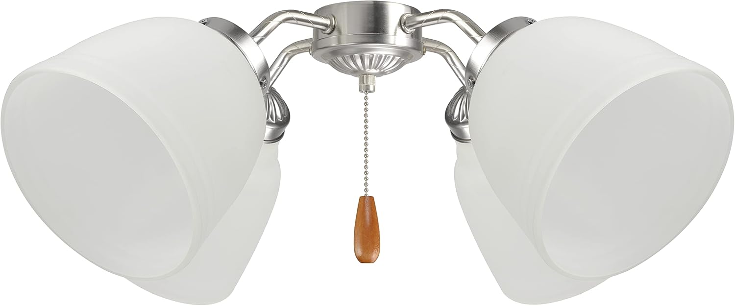 4 Pack Frosted Ceiling Fan Replacement Glass Shade, 4-3/4" Diameter x 4-3/4" Height F80602