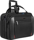 Black Rolling Laptop Bag with Wheels U930