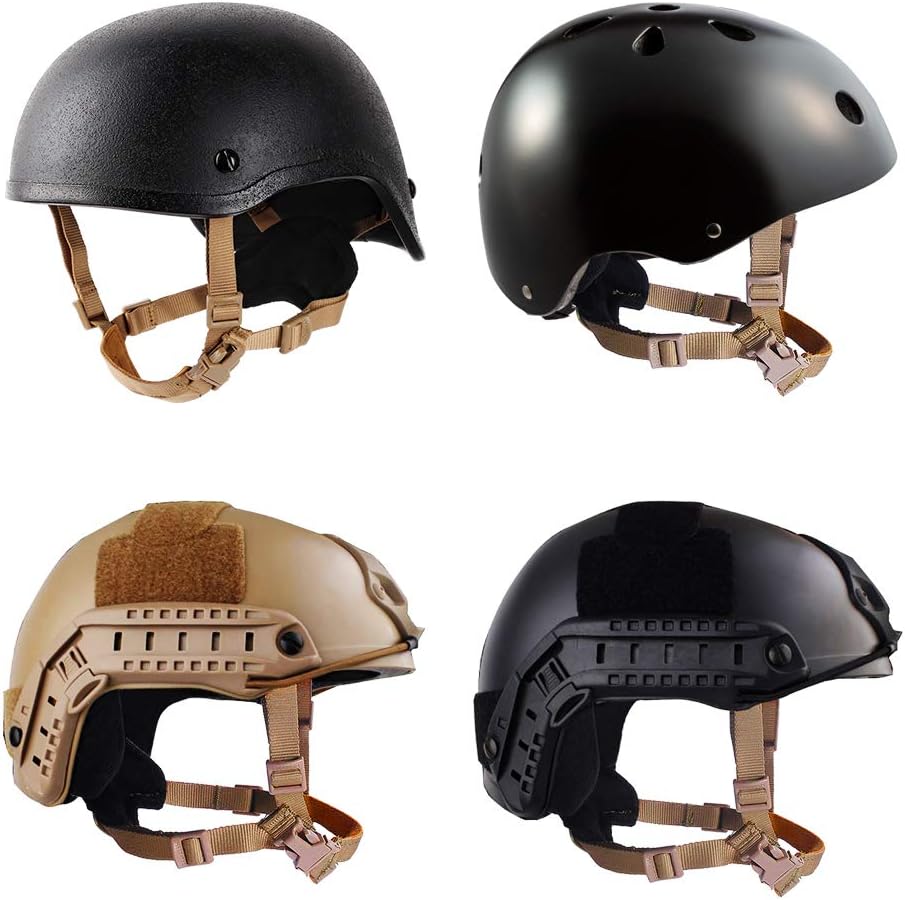 Tan 4 Points Helmet Chin Strap with Bolts and Screws P396023