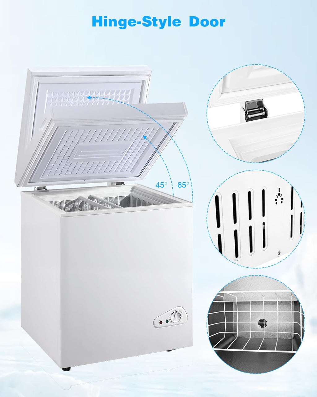White 3.5 Cu.Ft Compact Chest Freezer with Removable Basket P182778