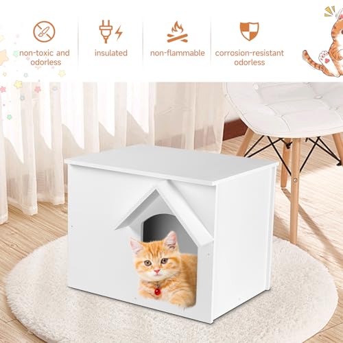 Waterproof Insulated Cat House with Escape Door W8679