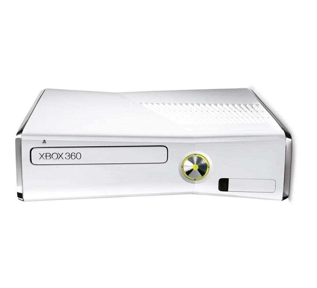 Restored Xbox 360 S 4GB Game Console White with 2 White Controllers I658910