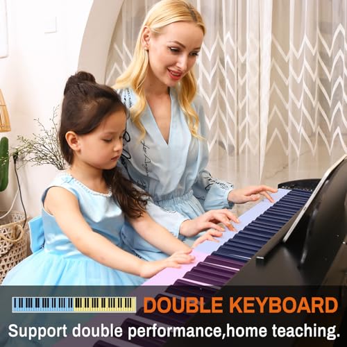 88-Key Weighted Hammer Action Digital Piano with Speakers, Furniture Stand and Triple Pedals A611