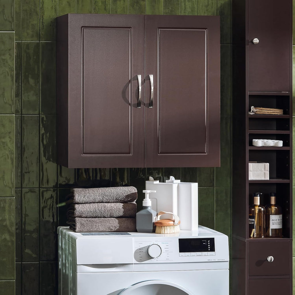 Laundry Hamper Cabinet with 2 Drawers and Wall Cabinet I733401
