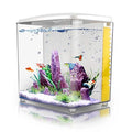 1.2 Gallon Square Fish Tank with LED Light and Filter Pump J7193