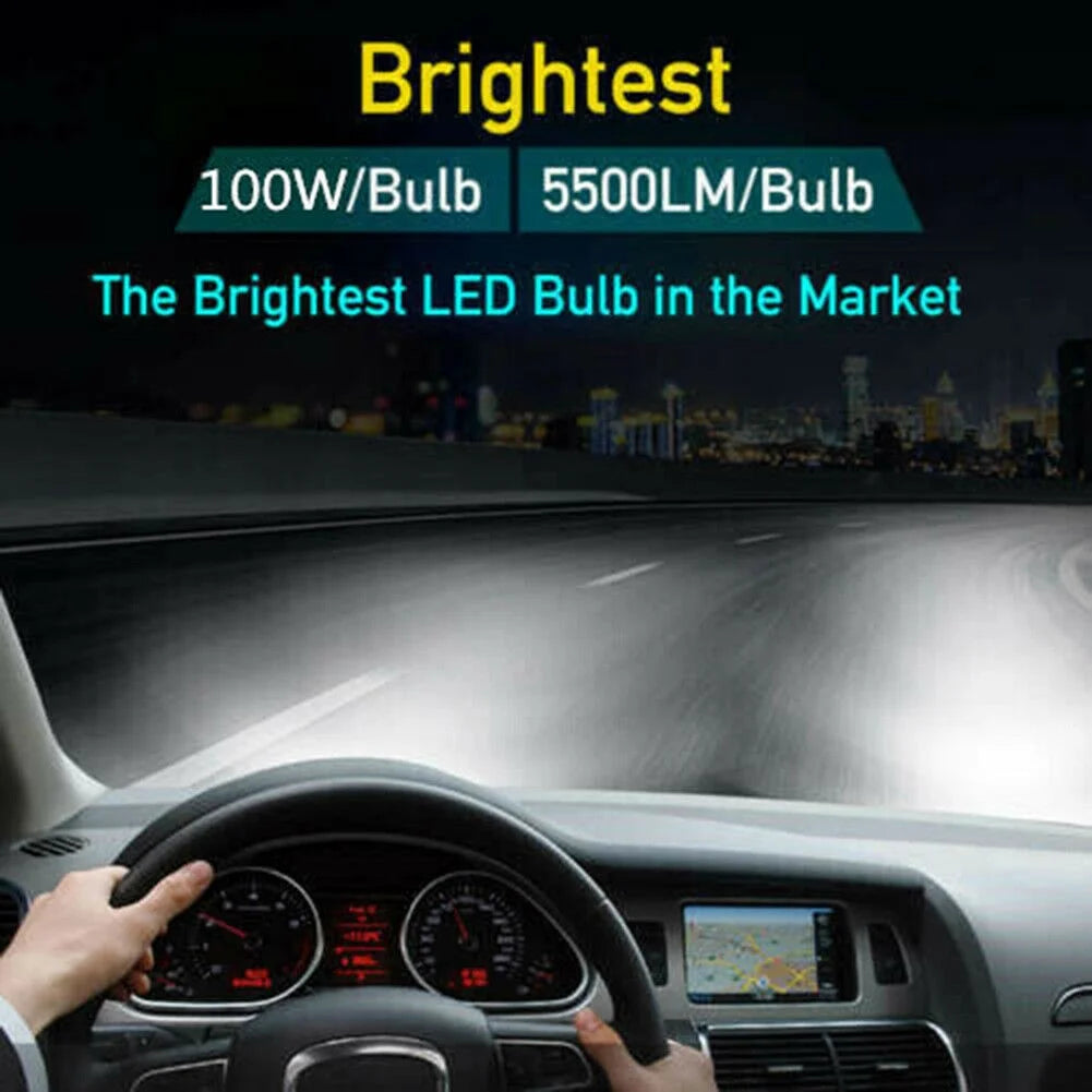White LED Headlight Bulbs Combo H9 H11 B414