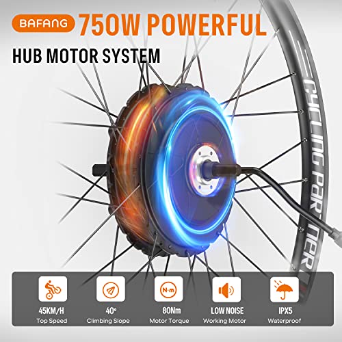 48V 750W Rear Hub Motor Ebike Conversion Kit for 26" 27.5" 700C Bicycle M3830