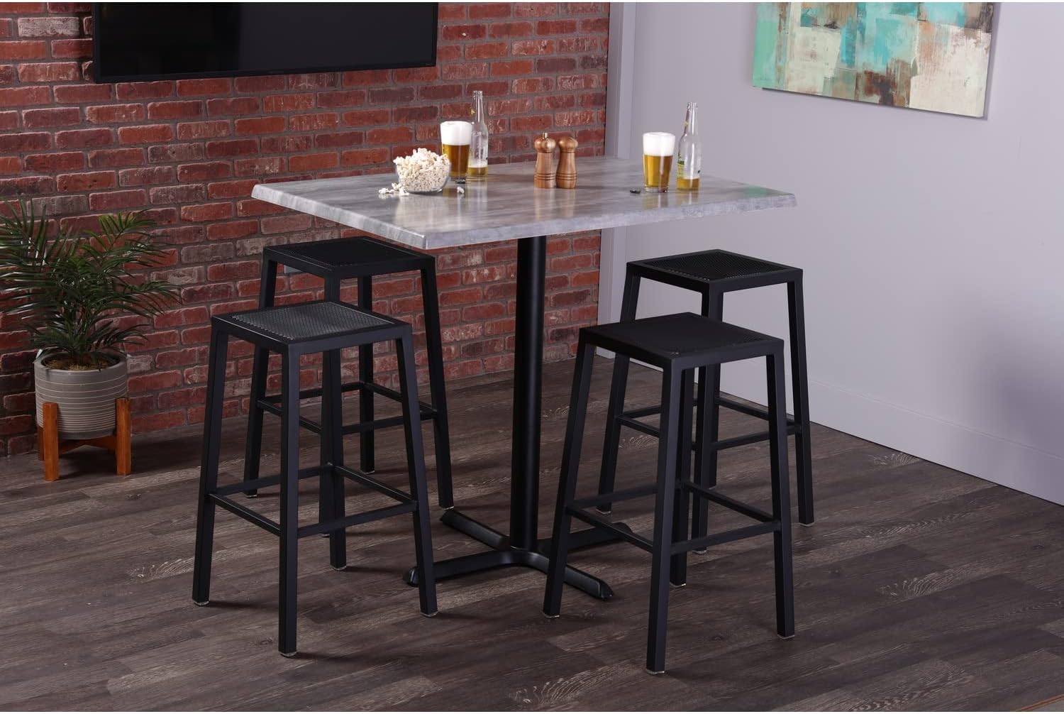 36" Diameter White Ash Table Top with Umbrella Hole F4873