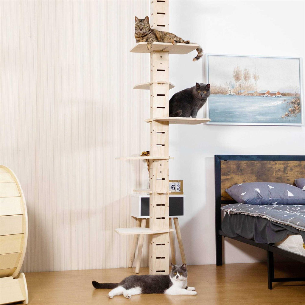 114 in. H Floor-to-Ceiling Cat Tree J673