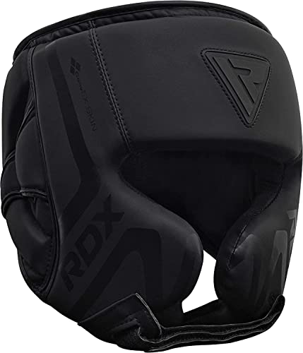 Black Maya Hide Leather Boxing Headgear Q304