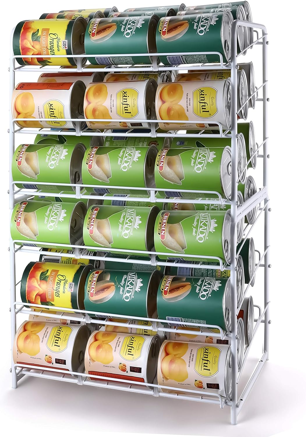 White Stackable Can Rack Organizer Z6342