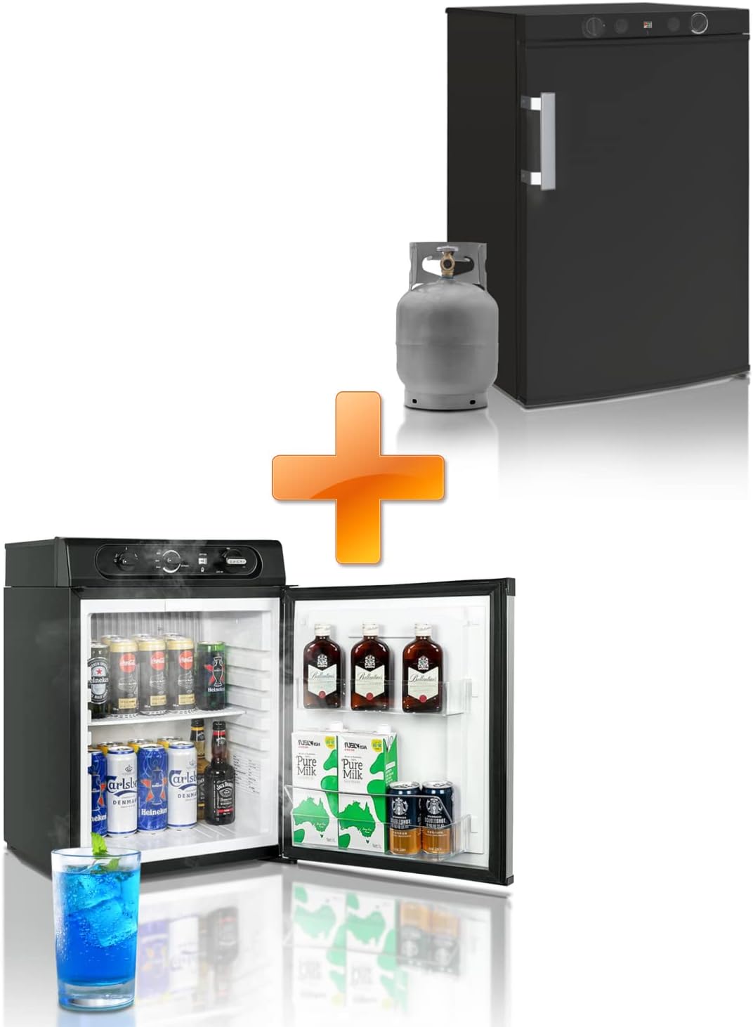 3 Way Propane Refrigerator 1.4 Cu.ft + 3.5 Cu.ft with Freezer J6924